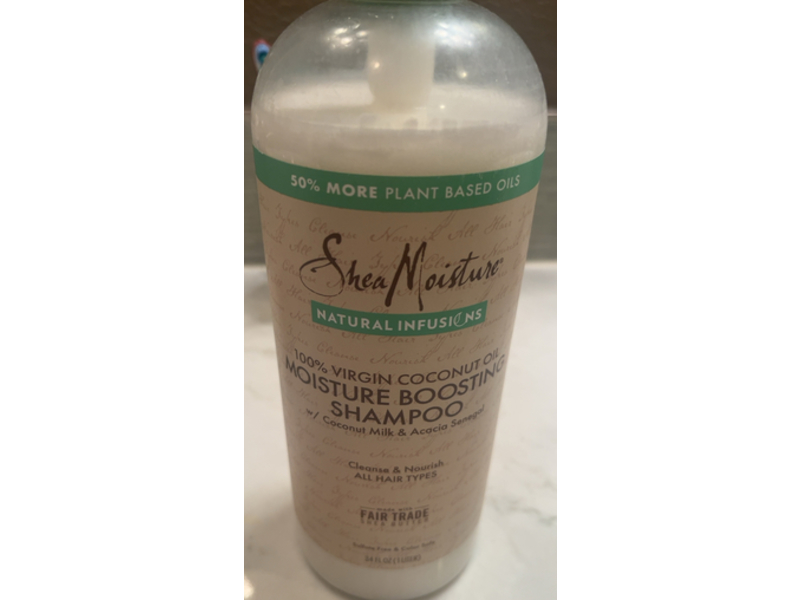 SheaMoisture Moisture Boosting Shampoo, Coconut Milk & Acacia Senegal, 34 fl oz/1 L
