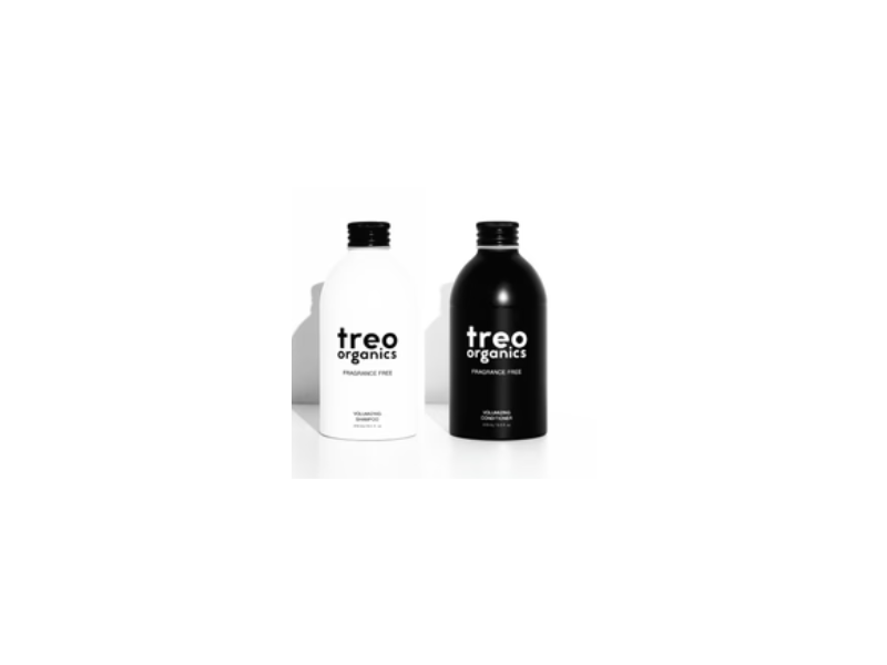 Treo Organics Volumizing Shampoo & Conditioner Duo, Fragrance Free, 10.5 fl oz/310 mL