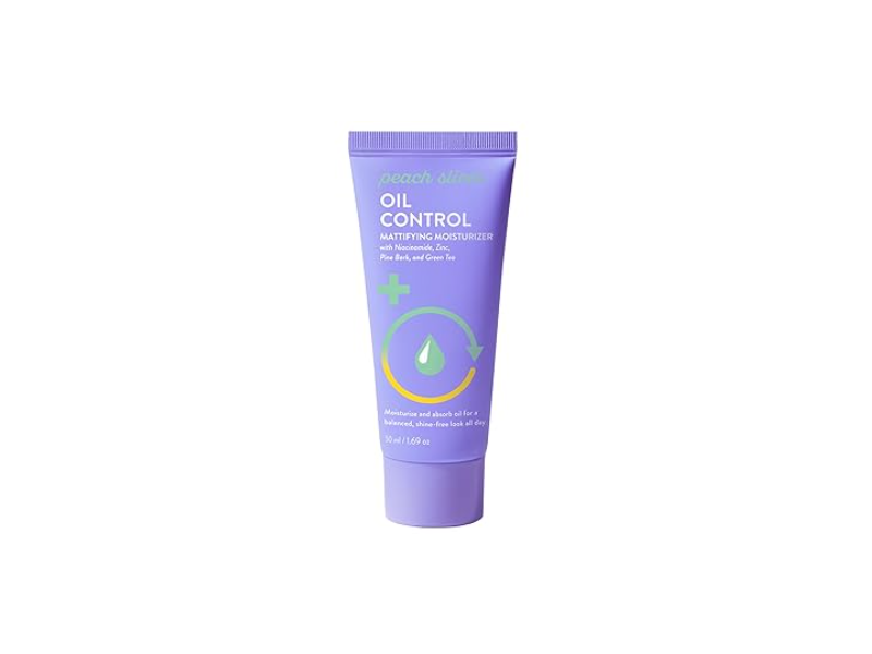 Peach & Lily Peach Slices Oil Control Mattifying Moisturizer, Niacinamide, Zinc, Pine Bark, Green Tea, 1.69 oz/50 mL