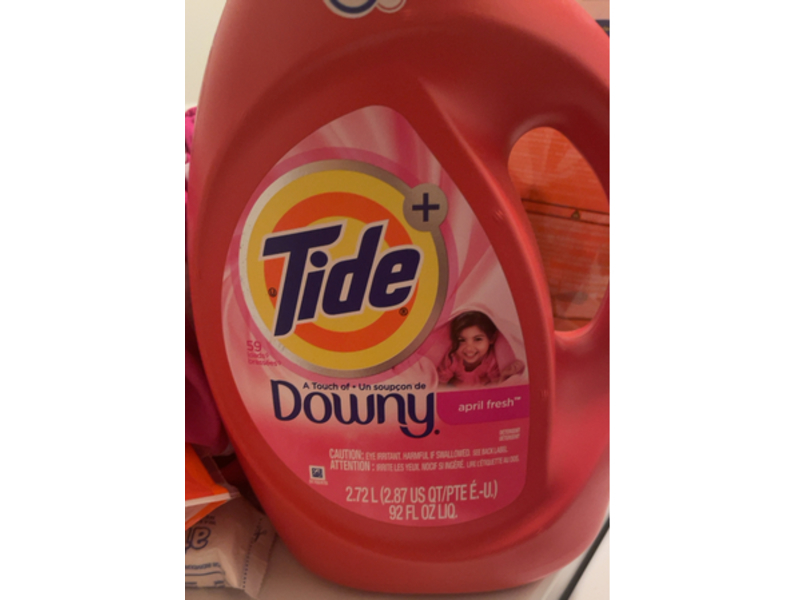 Tide+ Downy Liquid Detergent, April Fresh, 59 Loads, 92 fl oz/2.27