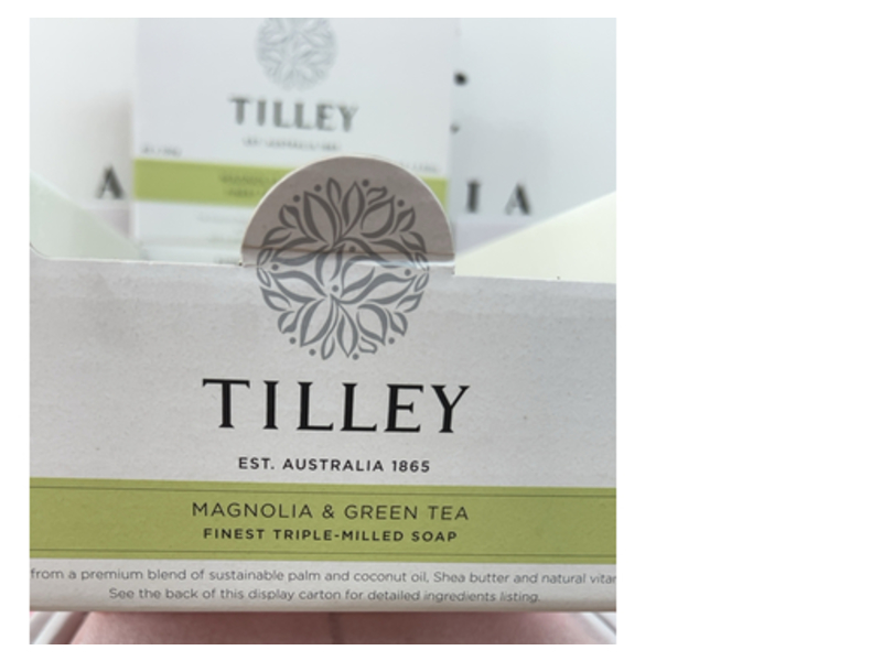 Tilley Finest Triple-Milled Soap, Magnolia & Green Tea, 3.53 oz/100 g, 40 Count