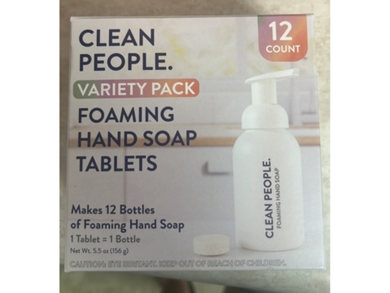 The Clean People Foaming Hand Soap Tablets, 5.5 oz/156 g, Variety Pack, 12 Count