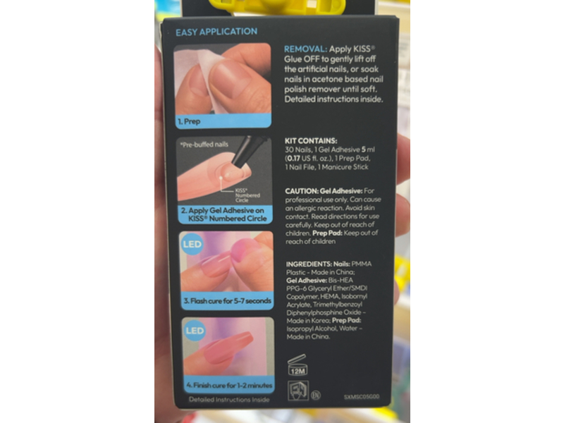 Kiss Salon X-Tend LED Soft Gel System Nail Extension Kit, Gloria, 30 Count