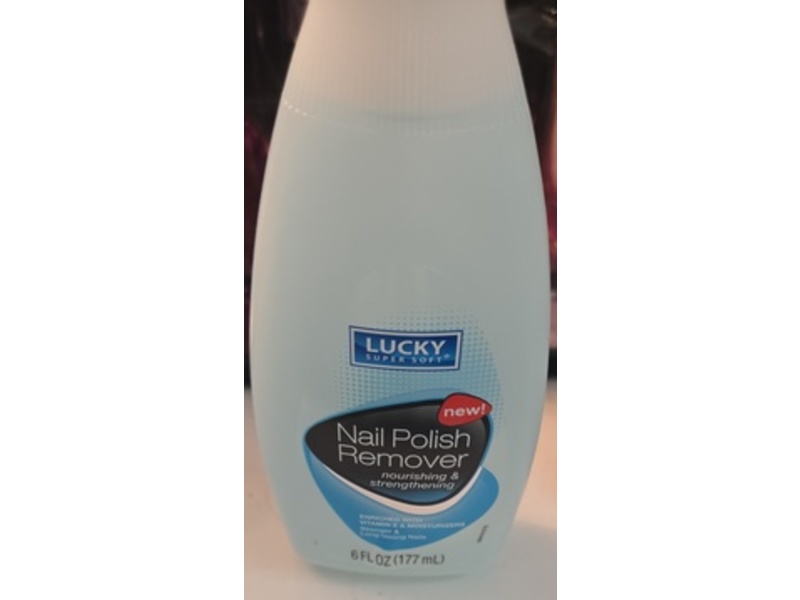 Lucky Super Soft Nail Polish Remover, Nourishing & Strengthening, 6 fl oz/177 mL