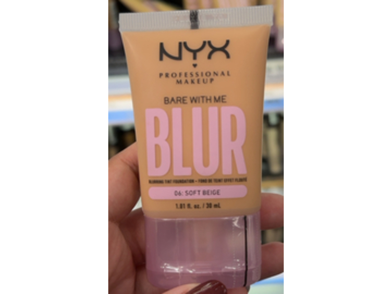 Nyx Professional Makeup Bare With Me Blur Tint Foundation, 06 Soft Beige, 1.01 fl oz/30 mL