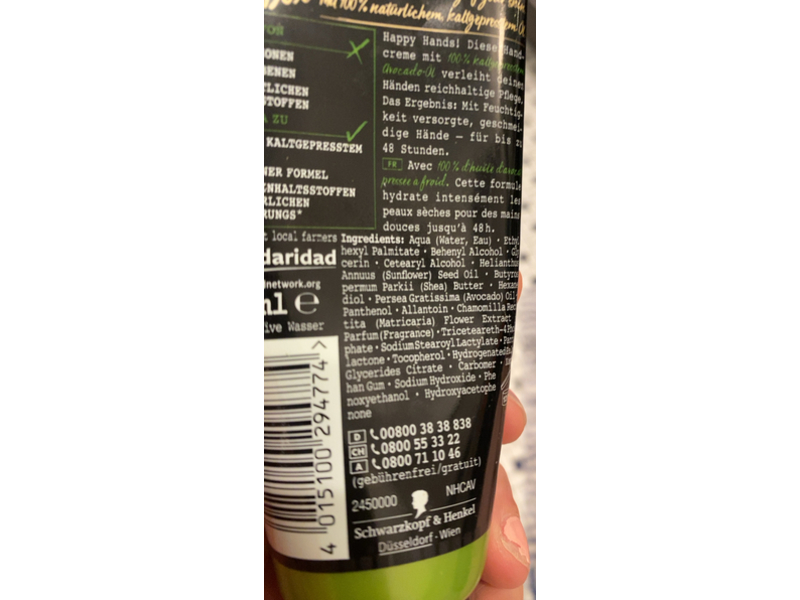 Nature Box Hand creme, Avocado, 3 fl oz/75 mL