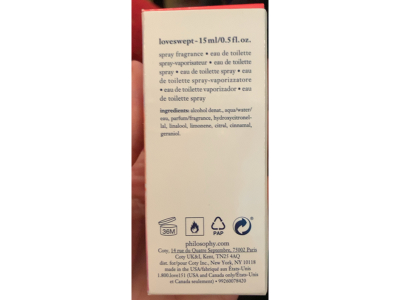 philosophy Loveswept Eau De Toilette Spray, 0.5 fl oz/15 mL