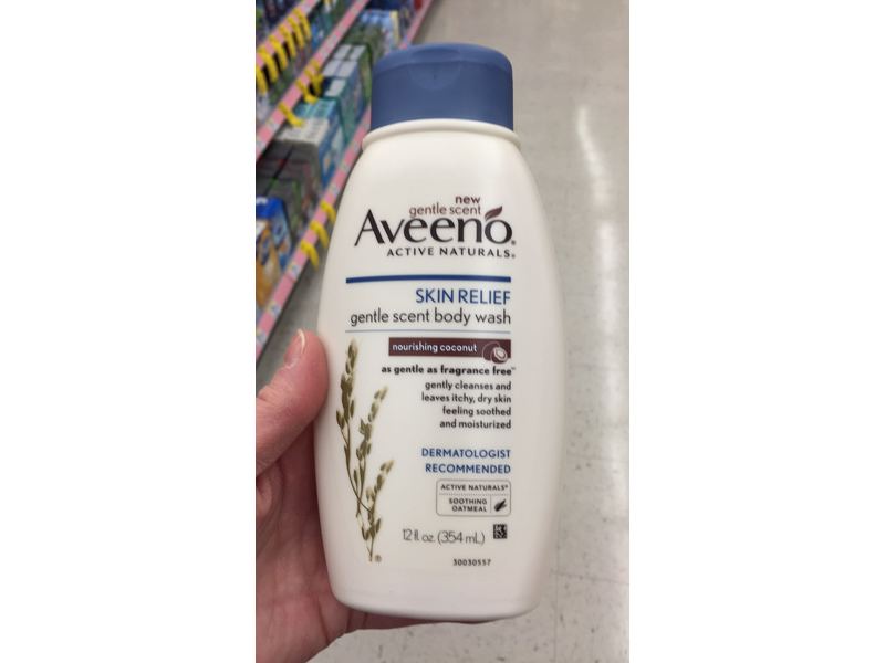 Aveeno Skin Relief Body Wash, Coconut Scent, 18 fl oz/532 mL