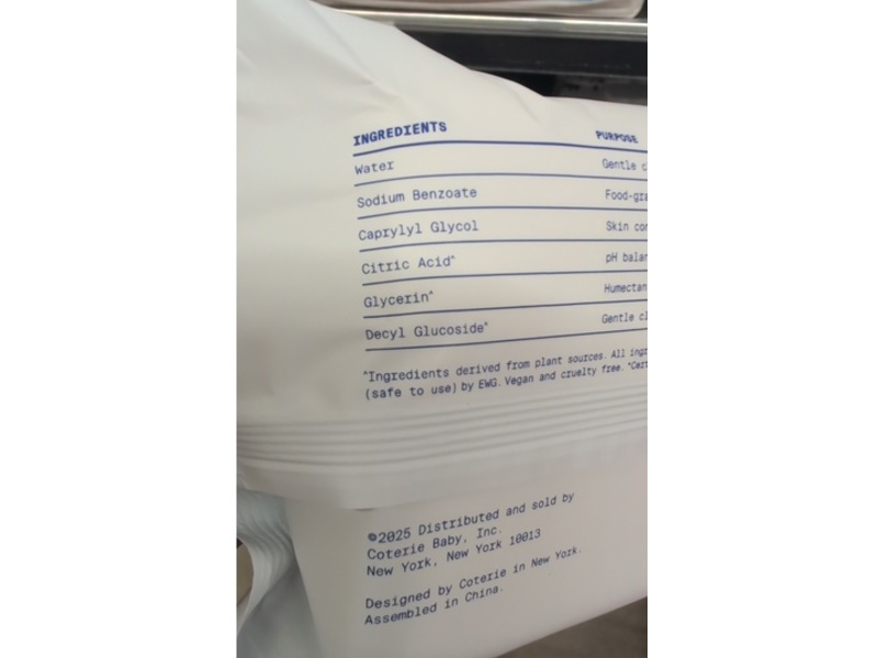 Coterie The Wipe Water Wipes, 448 Count, 8 Packs