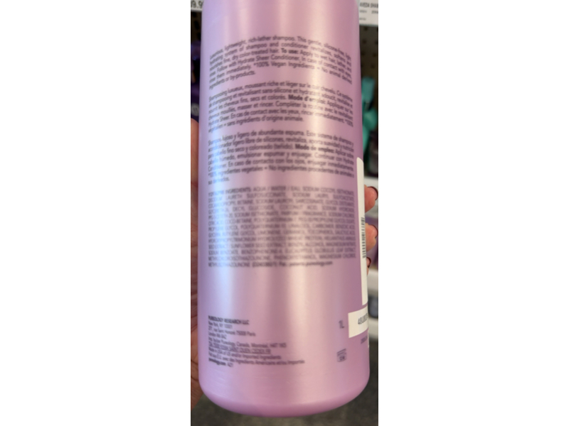 Pureology Hydrate Sheer Shampoo, 33.8 fl oz/1L