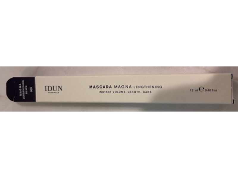 Idun Minerals Mascara Magna Lengthening, Black 009, 0.40 fl oz/12 mL