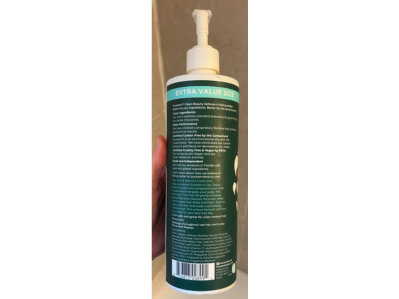 Purezero Clean Beauty Invigorating Conditioner, Tea Tree & Matcha, 20 fl oz