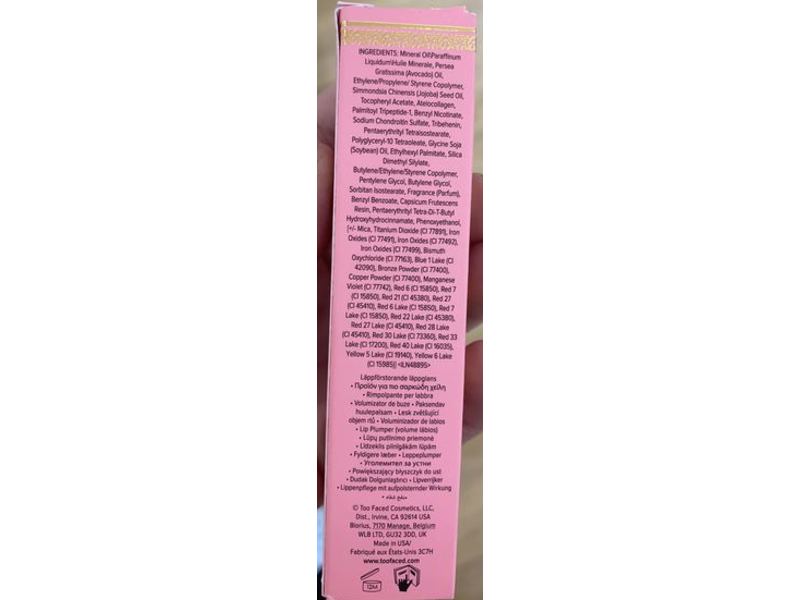 Too Faced Lip Injection Extreme Lip Plumper, Bubblegum Yum, 0.14 oz/4 g