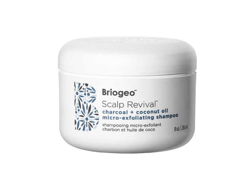 Briogeo Scalp Revival Micro-Exfoliating Shampoo, Charcoal + Coconut Oil, 8 oz/236 mL.