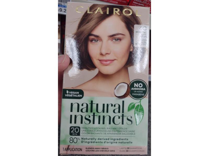Clairol Semi Permanent Hair Color Natural Instincts, 6C Light Brown Hair Color, 1 Application