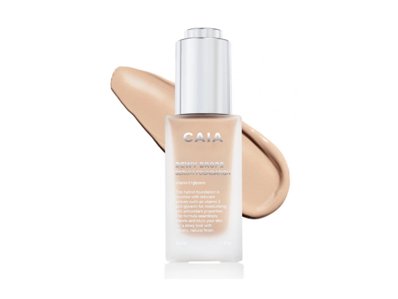 Caia Cosmetics Dewy Drops Serum Foundation, 10N Fair With Neutral Undertones, 1.01 fl oz/30 mL
