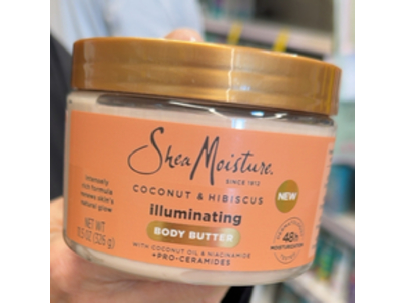 SheaMoisture Illuminating Body Butter, Coconut & Hibiscus, 11.5 oz/326 g