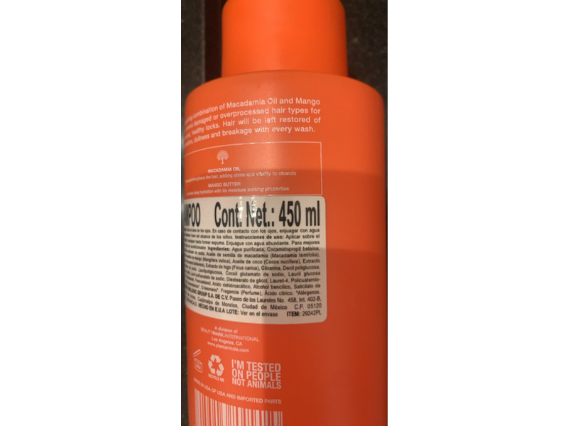 Plantanicals Repairing Shampoo, Macadamia Oil & Mango Butter, 15.2 fl oz/450 mL