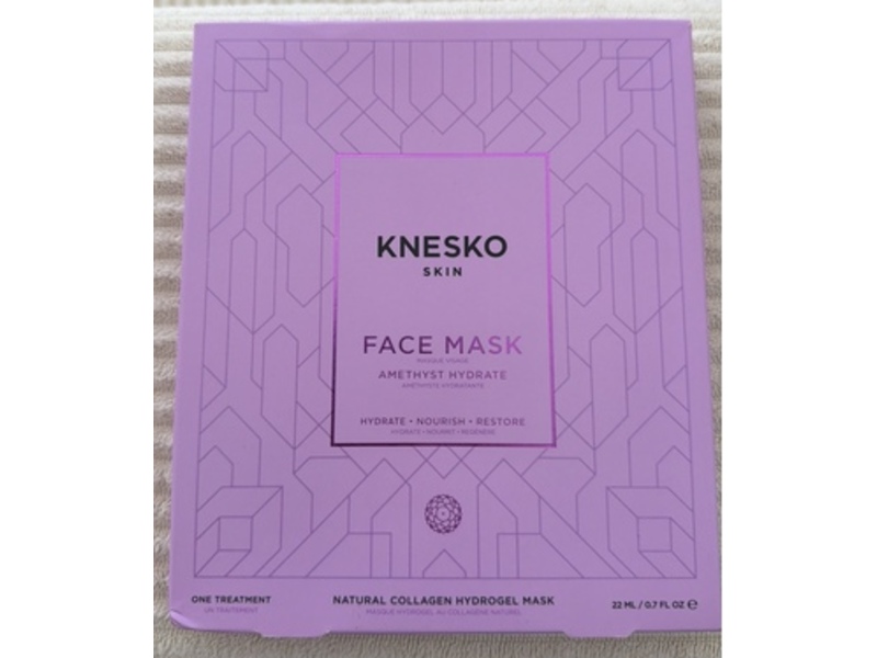 Knesko Skin Amethyst Hydrate Face Mask, Natural Collagen, 0.7 fl oz/22 mL