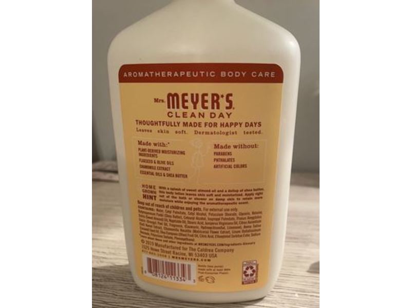 Mrs. Meyer's Clean Day Body Lotion, Oat Blossom, 15.5 fl oz/458 mL