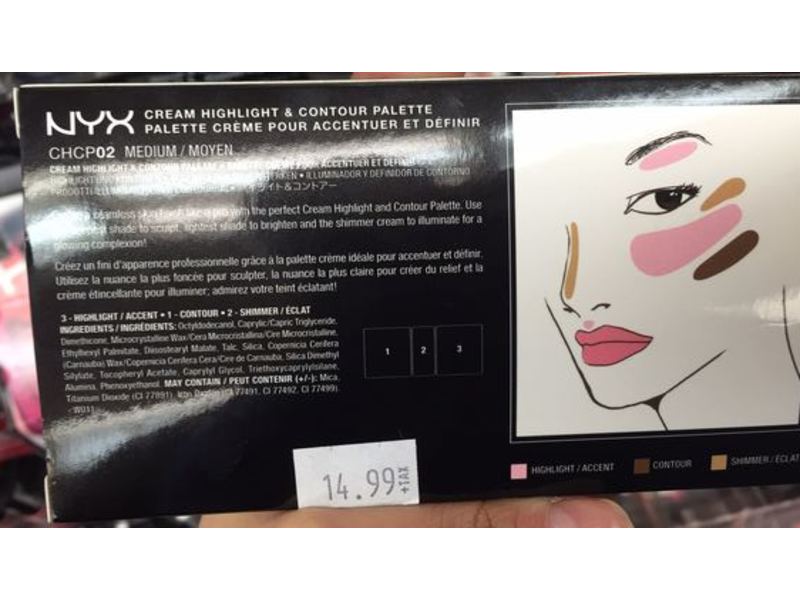 NYX Cream Highlight & Contour Palette, Medium