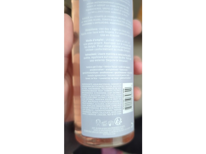 Fenty Skin Fat Water Pore-Refining Toner Serum, 8.6 fl oz/256 mL