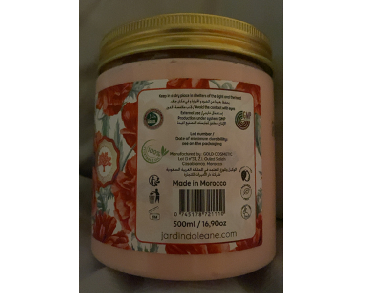 Jarbin D'oleane Body Cream, Aker Fassi, 16.90 fl oz/500 mL