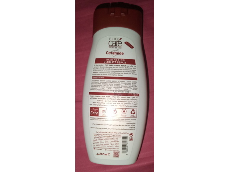 Flux Care Ceramide Ultimate Repair Shampoo, 265 mL