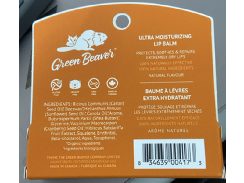 Green Beaver Smooth Caramel Lip Balm, 0.33 fl oz/10 mL