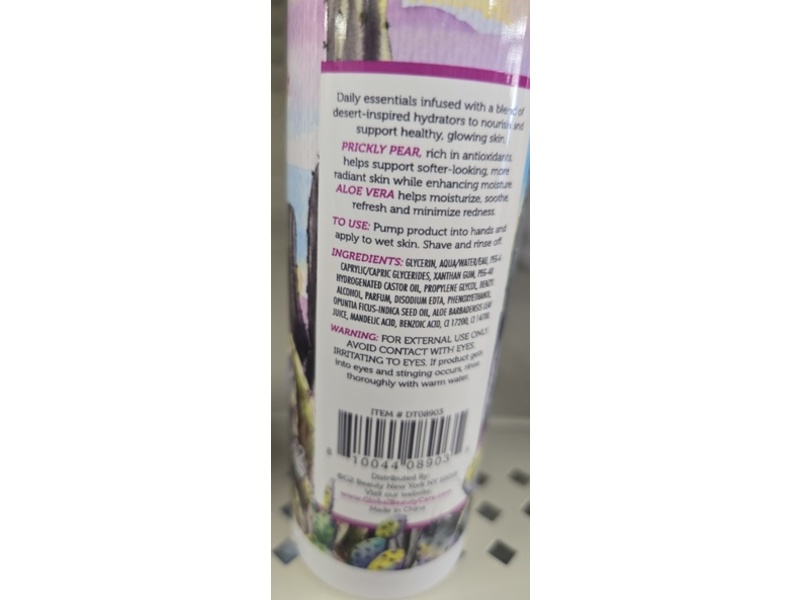 Global Beauty Care Shaving Oil, Cactus Quench, Prickly Pear + Aloe Vera, 5 fl oz/147 mL