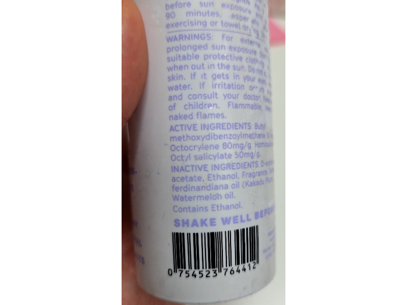 Naked Sundays Glow Body Mist Sunscreen Spray, SPF 50+