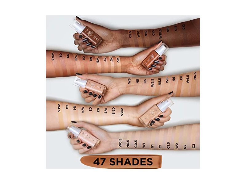 L'Oreal Paris True Match Super Blendable Foundation, SPF 17, N3, Light Medium, 1 fl oz/30 mL