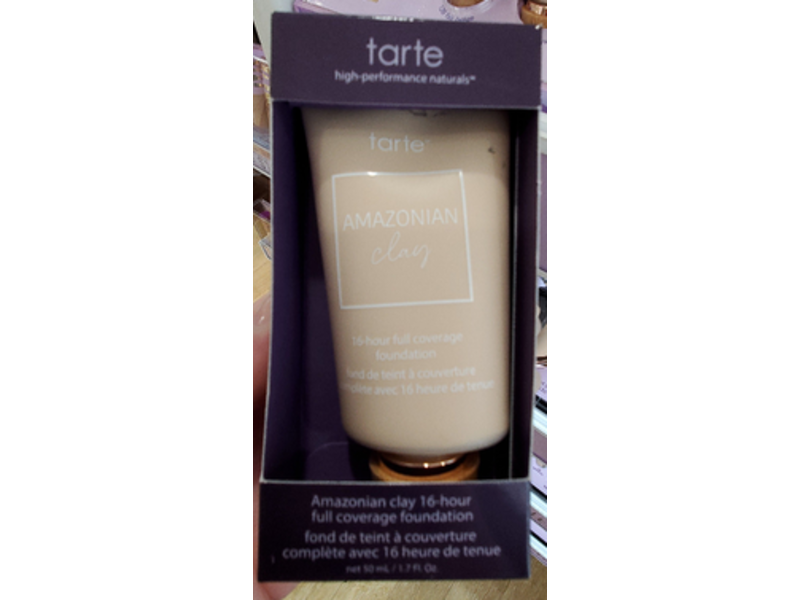 Tarte Amazonian Clay Full Coverage Foundation, 22S Light Sand, 1.7 fl oz/50 mL