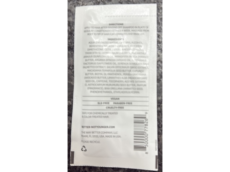 Better Not Younger Hair Redemption Restorative Butter Masque, 0.34 fl oz/10 mL