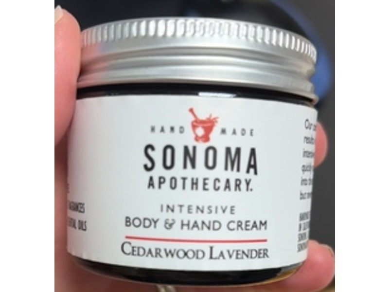 Sonoma Apothecary Intensive Body&Hand Cream, Cedarwood+Lavender, 2 oz/56 g
