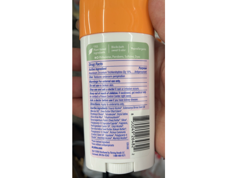 Dry Idea Strong Natured Antiperspirant & Deodorant, Fresh Breeze, 2.6 oz/74 g, Pack Of 3