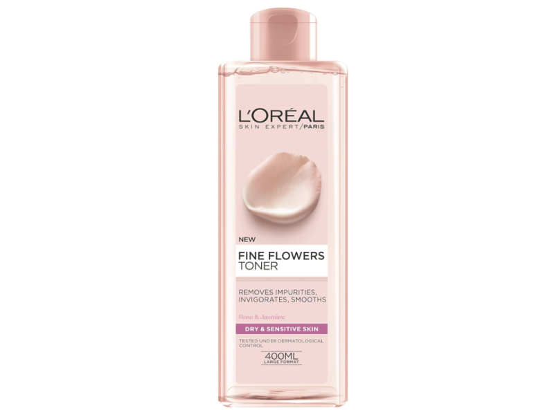 L'Oreal Paris Fine Flowers Toner, Rose & Jasmine, 400 mL