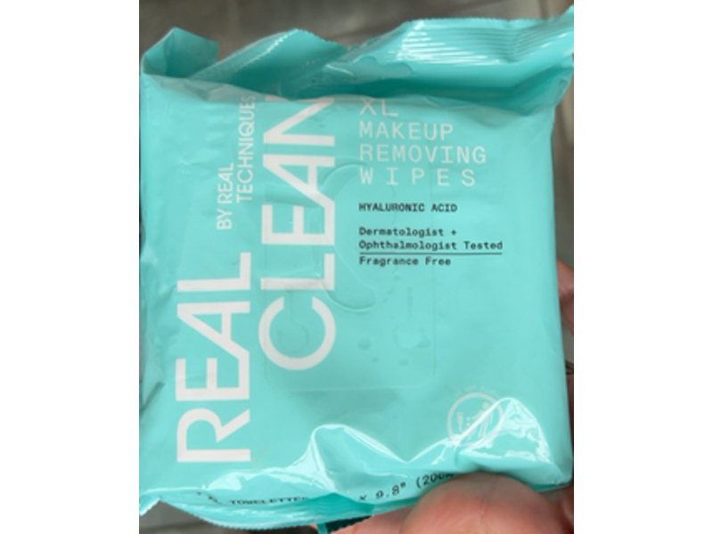 Real Techniques Real Clean XL Makeup Removing Wipes, 25 Count