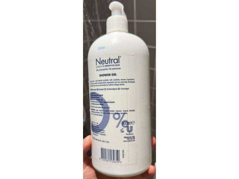 Neutral Shower Gel, Sensitive Skin, 900 mL