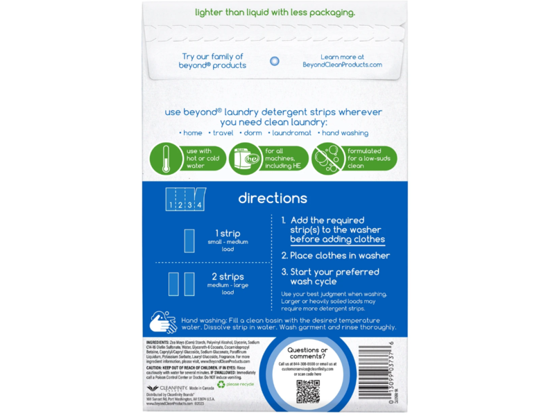 Beyond Laundry Detergent Sheets, Free & Clear, 32 Count
