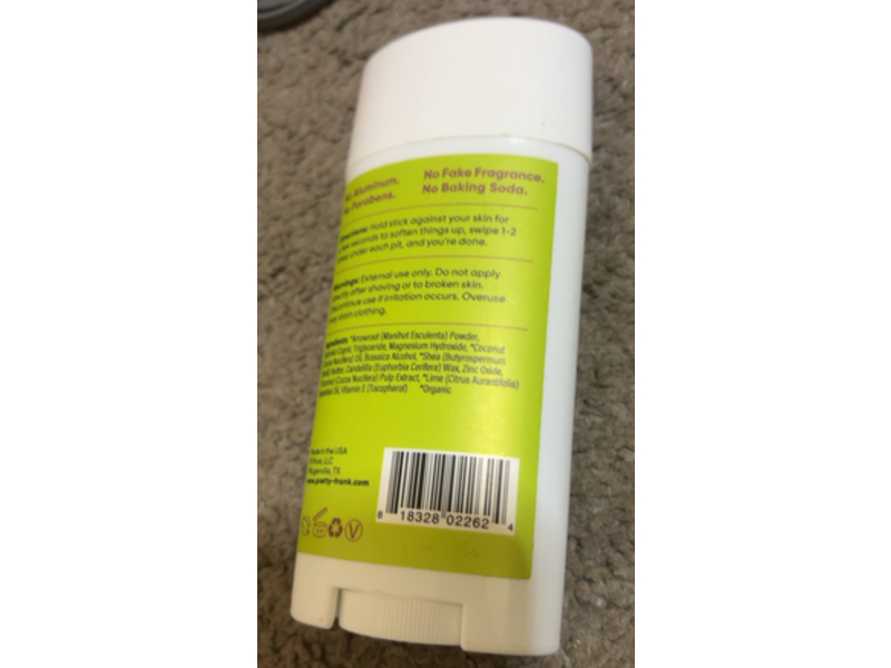 Pretty Frank Natural Deodorant, Coconut Lime, 2.7 oz/77 g