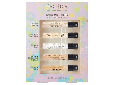 Pacifica Perfume Set, Take Me There, 0.05 fl oz/1.5 mL, Set Of 5