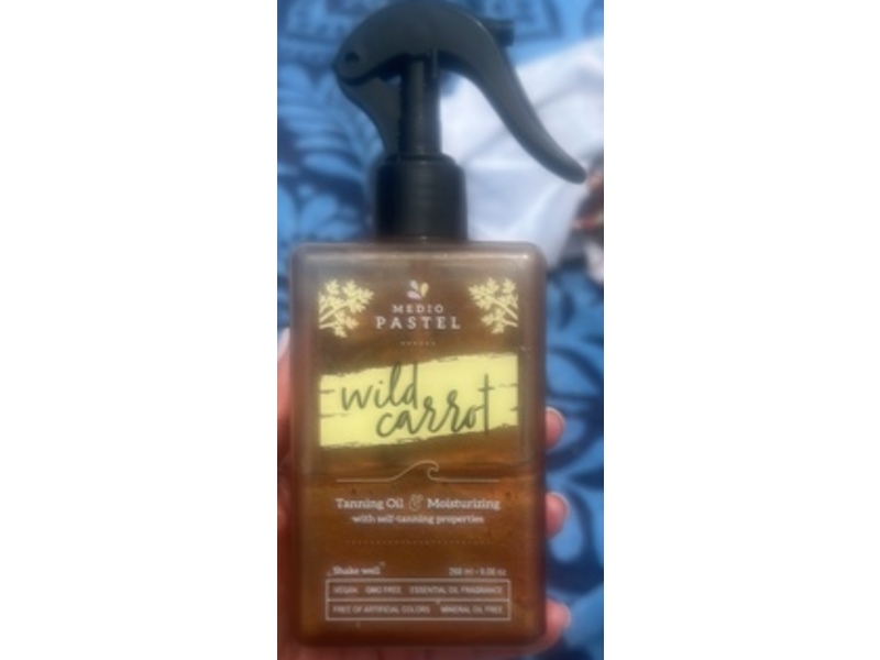 Medio Pastel Tanning & Moisturizing Oil, Wild Carrot, 9.06 fl oz/268 mL