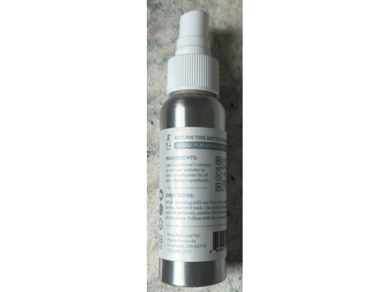 Plaine Products Face Toner, 2.5 oz/74 mL