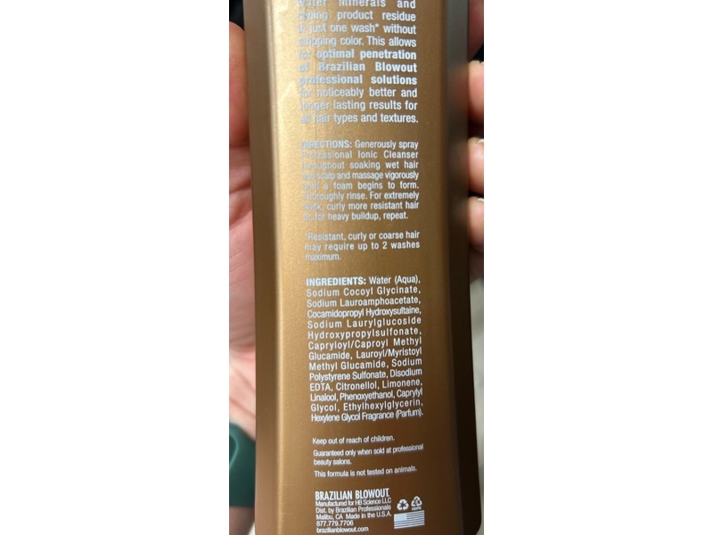 Brazilian Blowout Ionic Cleanser 1, 16 fl oz/475 mL