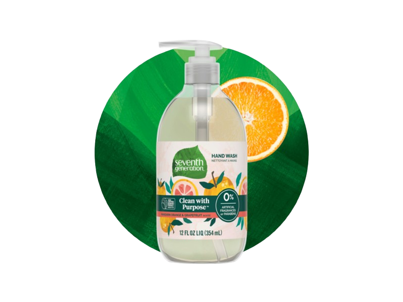 Seventh Generation Clean With Purpose Hand Wash, Mandarin Orange & Grapefruit Scent, 12 fl oz/354 mL