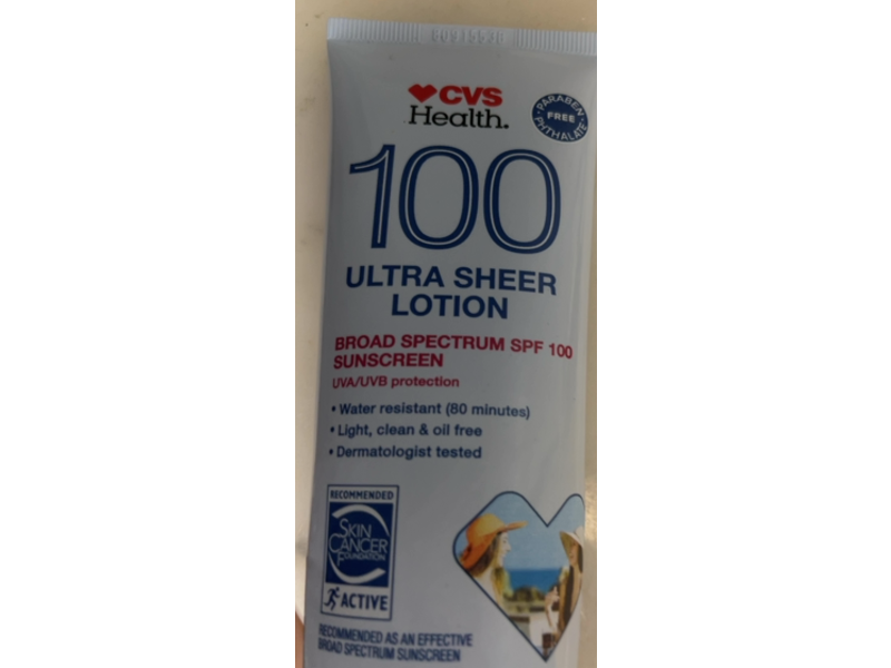 Cvs Health Ultra Sheer Lotion, SPF 100,