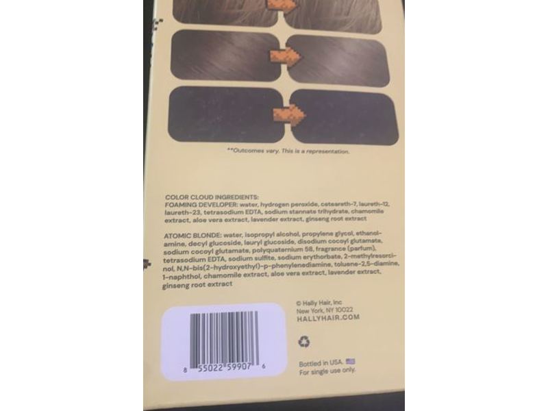 Hally Color Cloud Demi-Permanent Foaming Holiday Hair Dye Kit