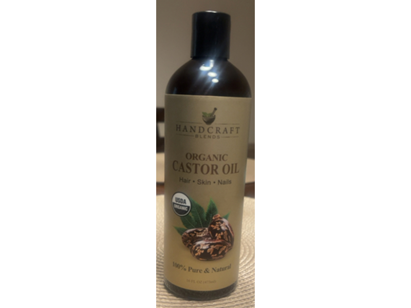Handcraft Blends 100% Pure & Natural Organic Castor Oil, 16 fl oz/473 mL
