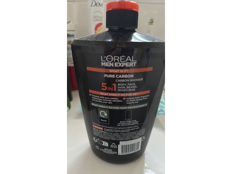 L'oreal Paris Men Expert Pure Carbon Shower Gel, 1 L